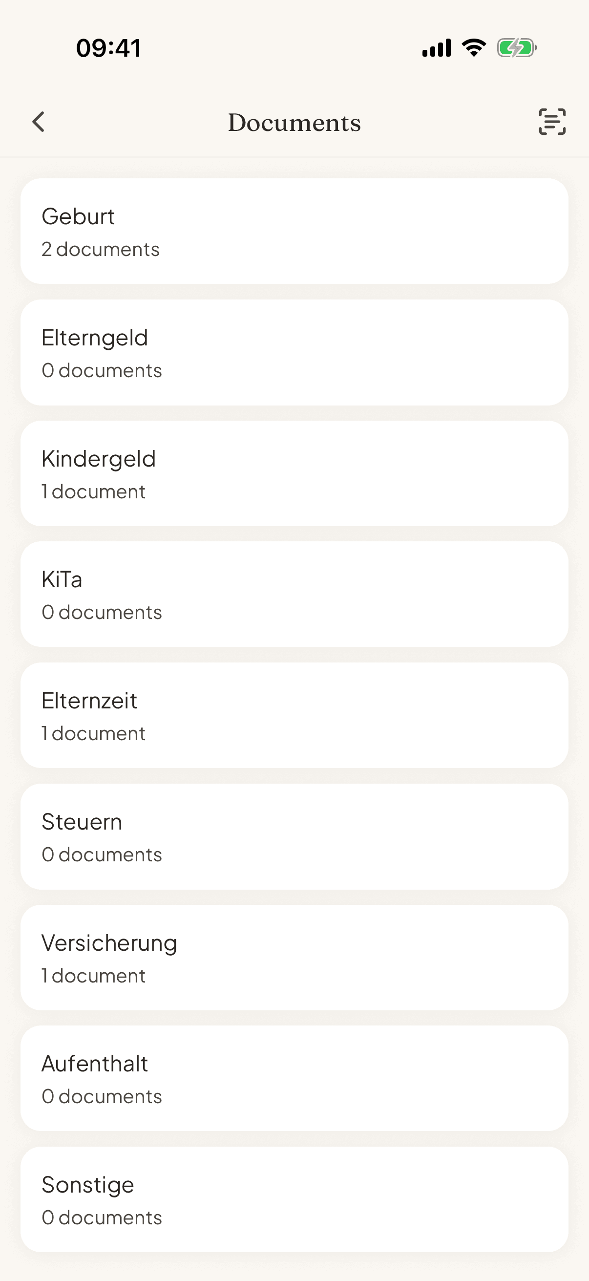 PaperStork analyzing a German official letter